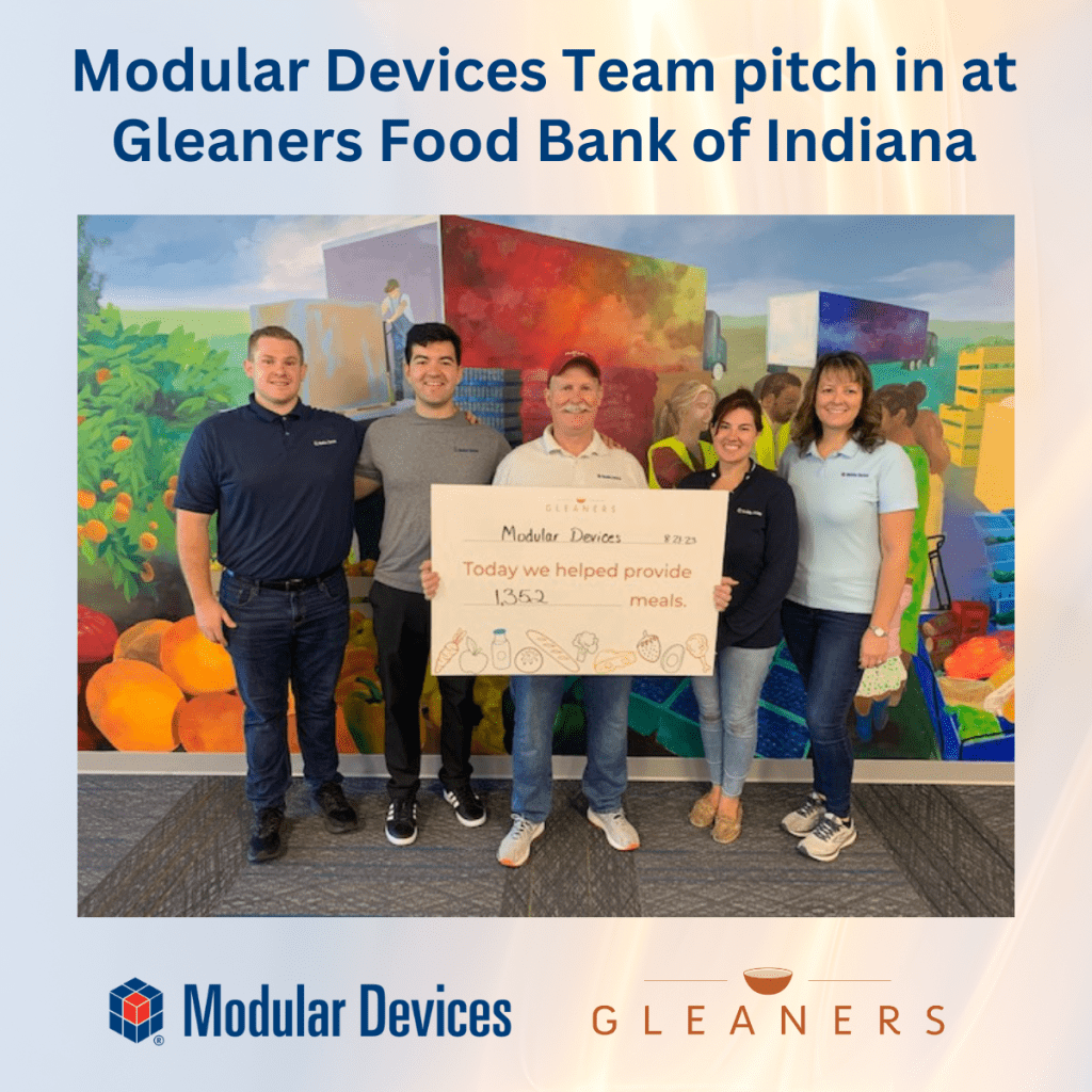 Modular Devices team volunteers at Gleaners Food Bank