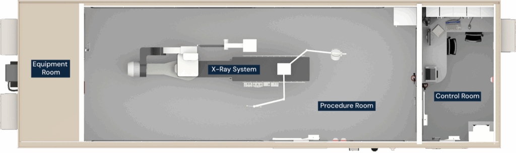 Interior Aerial View of Modular Cath Lab.