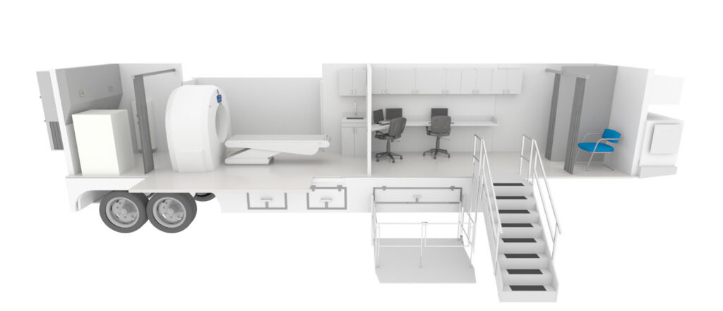 Side view of Mobile CT Scanner rendering.