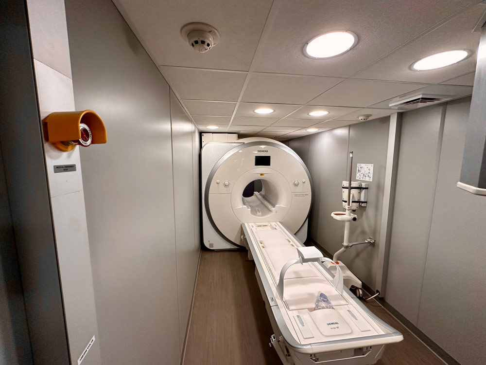 Exterior View of Mobile MRI Scanner rendering.